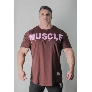 T-Shirt Strong Marrom Muscle Rosa